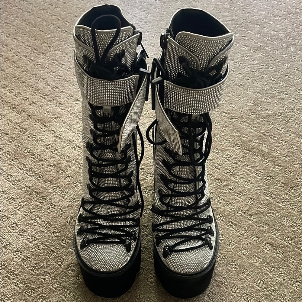 Dolls Kill Silver Festival Boots